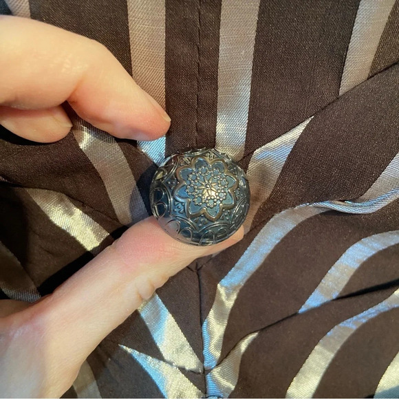 Joseph Ribkoff ‎ women’s brown striped fitted blouse - Picture 6 of 10